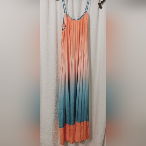 EUC CurrenAir Valentina Pleated Colorful Maxi Dress Size S - Picture 4 of 11